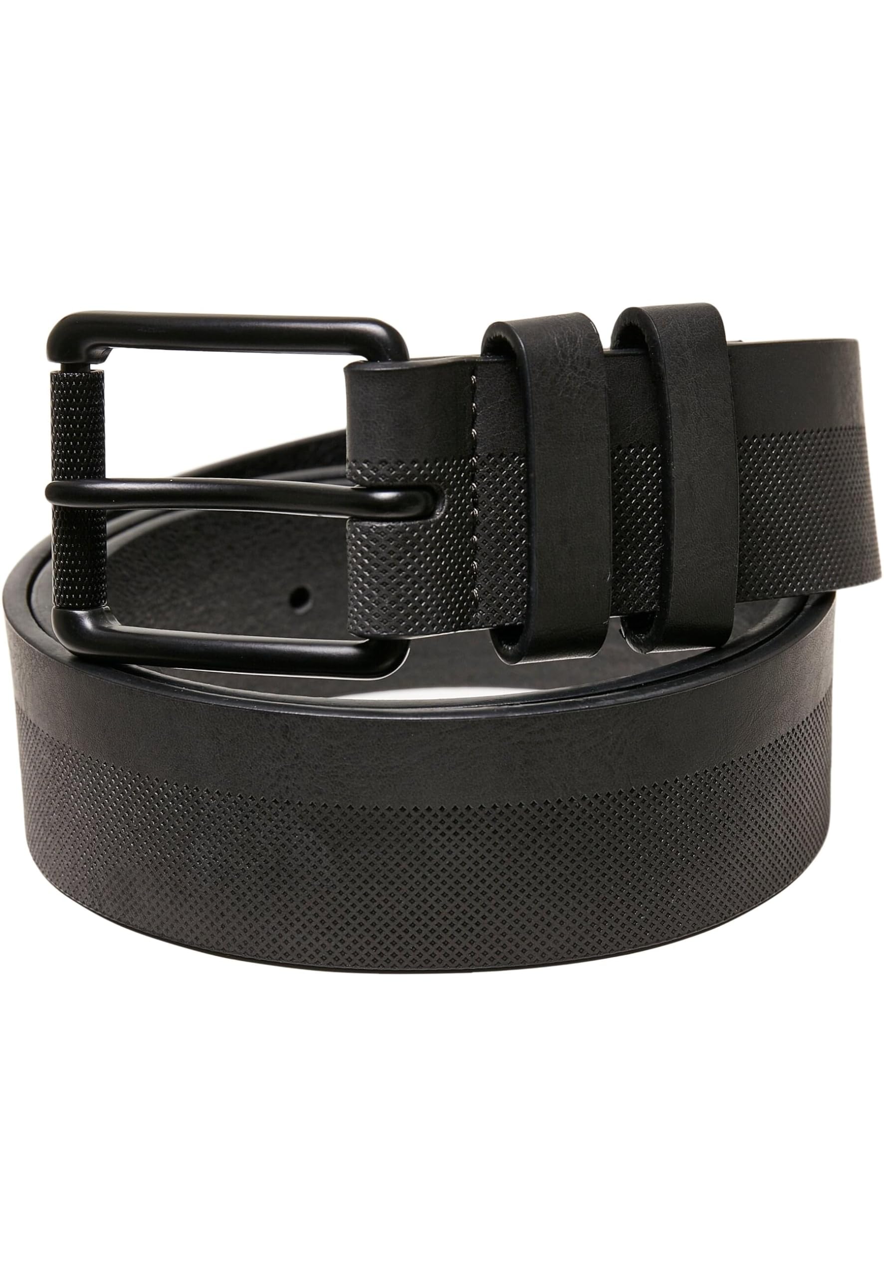 Urban Classics Imitation Leather Basic Belt, Grey, L/XL