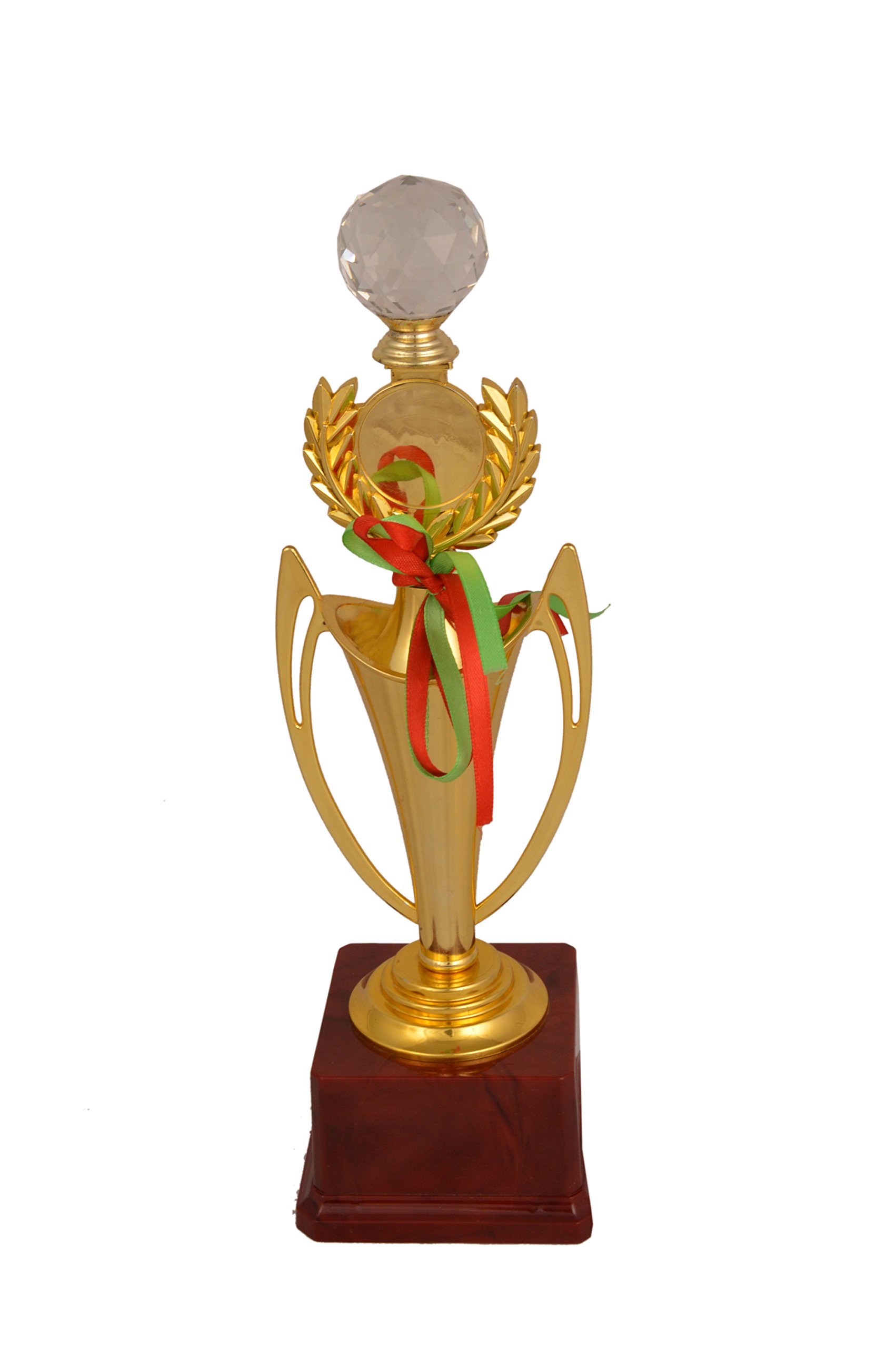 TROPHY JUNCTION Metallic-Fiber F.P. Crystal Trophy (Gold, 35.5 cm)-picture-10