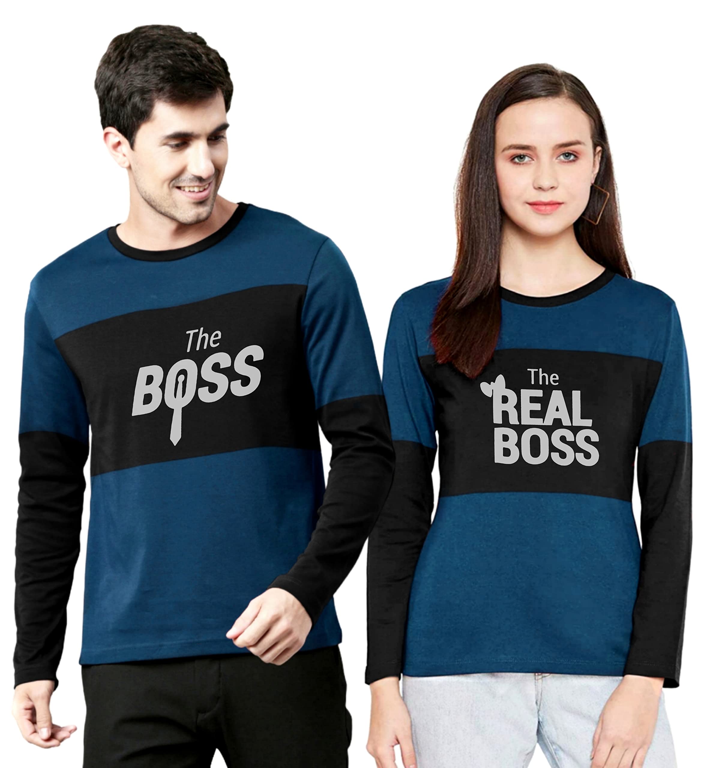 Twinny ZoneCouple Combo SD Cotton Full Sleeves Twinning T-Shirts