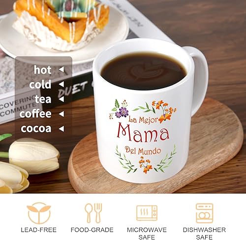 Miniatura 6 de Taza de café española, regalo para mamá, regalo para mamá, regalos para el día de la madre, regalos de cumpleaños para mamá, mamá, madre, 11 onzas