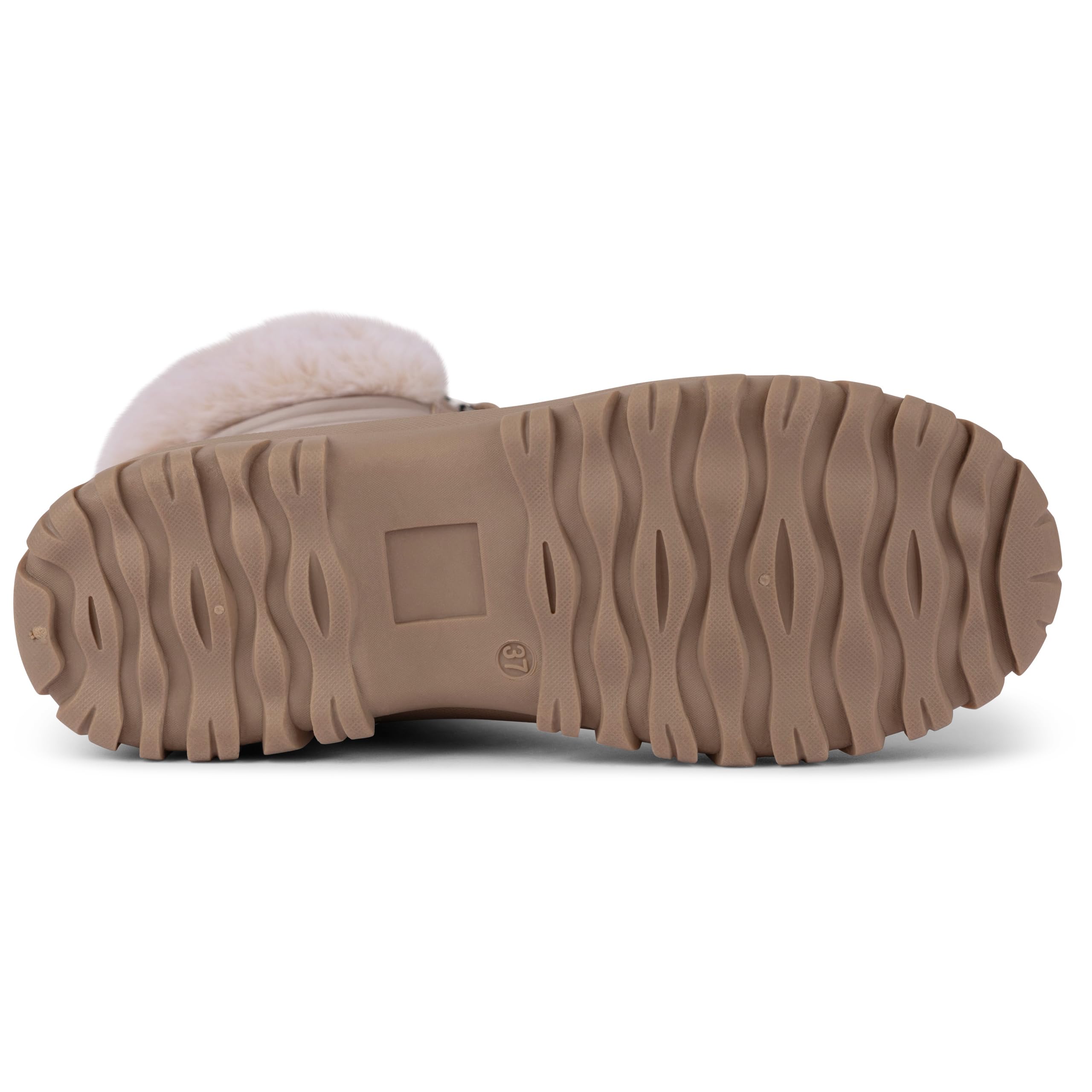 Trespass Briony Bottes de neige pour femme – Semelle extérieure imperméable, fermeture à lacets, doublure en fausse fourrure en peluche, semelle de traction, dessus textile/polyuréthane, doublure