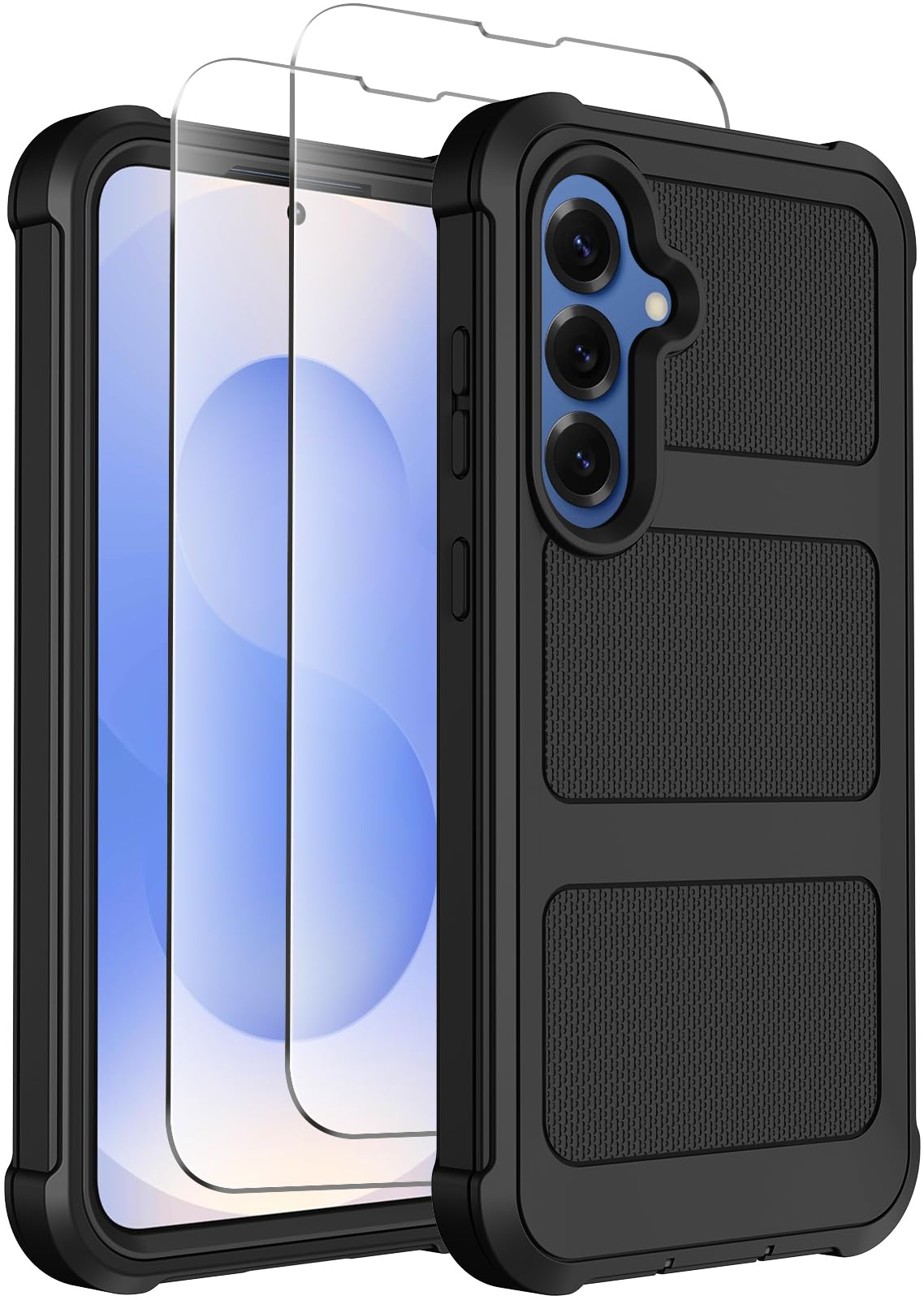 Temcase for Samsung Galaxy S25 Plus Case, for Samsung Galaxy S24 Plus Case, with 2 Screen Protector Dual-Layer Anti-Scratch Shockproof Protective