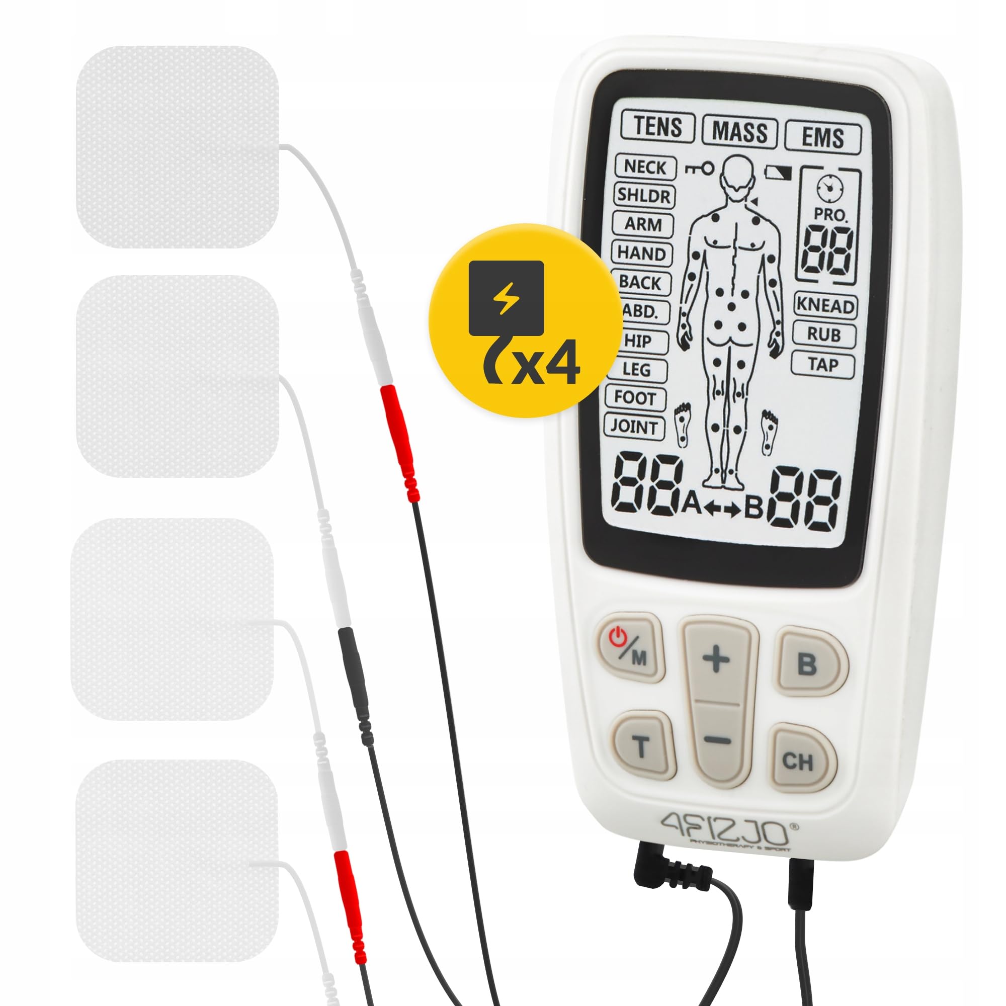 ELEKTROSTYMULATOR MASAŻ MIĘŚNI NERWÓW STYMULACJA ELEKTROTERAPIA TENS EMS