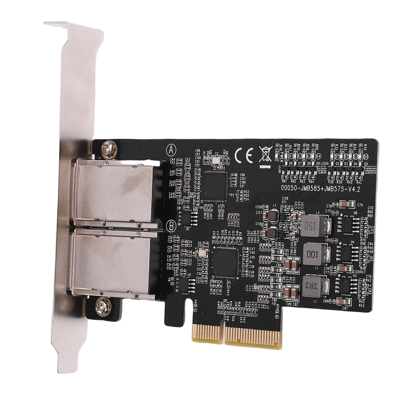 Emoshayoga Scheda Controller Adattatore SAS PCIe Ad Alta velocità da 5 Gbps per Applicazioni Desktop e Server PCB e Metallo