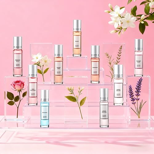 Miniatura 2 de Juego de perfumes para mujer, 9 piezas de aceite de perfume enrollable de larga duración, juego de regalo para el día de San Valentín, cítricos,