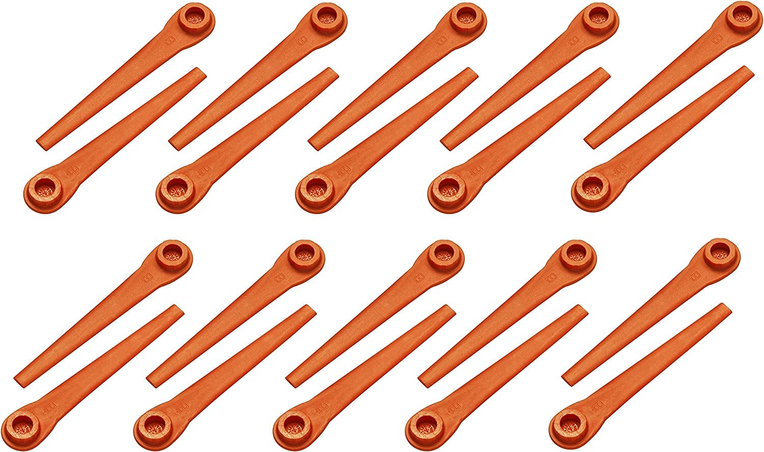100 Stück Kunststoffmesser Kompatibel mit Rasentrimmer Gardena EasyCut 23/18V, SmallCut 23/18V, ComfortCut 23/18V, Ersatzmesser RotorCut fur Gardena Rasentrimmer und Akkutrimmer
