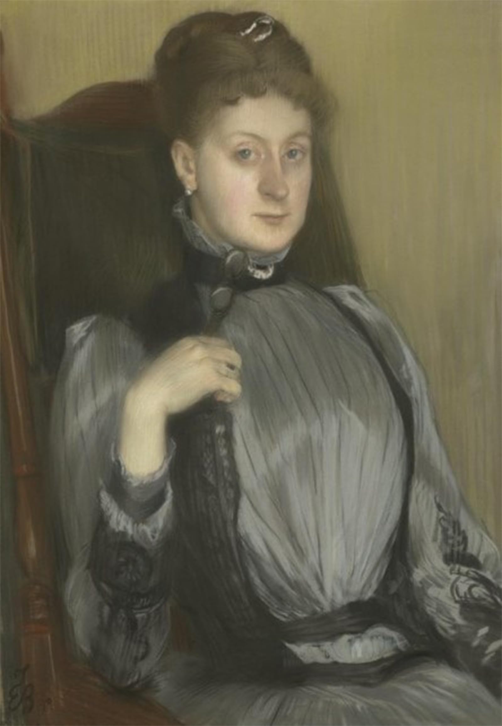 Serendipitp No Frame Vintage Picture Print On Canvas Wall Art Poster Portrait Of A Woman By Jacques Emile Blanche Artwork Print Poster For Wall Decor 60X90cm