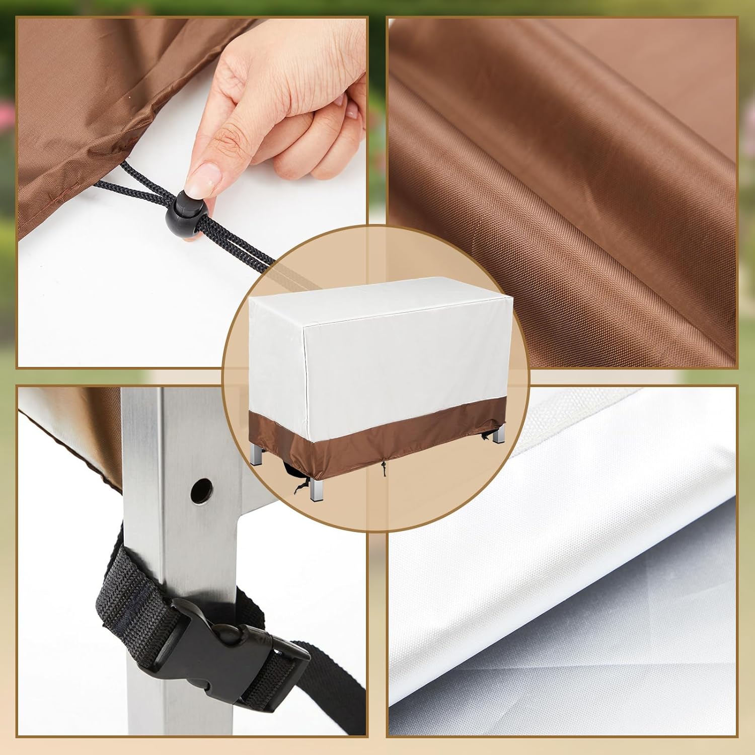 2 Pack Outdoor Dining Grill Cart Cover, 48" L x 24" Wx 30" H, Waterproof, Uv-resistant, Portable Heavy Duty Cover for Cabinet Bar, BBQ Food Prep Table, Patio Furniture, Worktable Movable Station