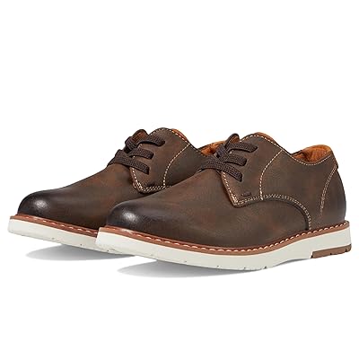 Florsheim Kids Vibe Plain Toe Oxford Jr. (Toddler/Little Kid/Big Kid) Boys Shoes Brown Crazy Horse