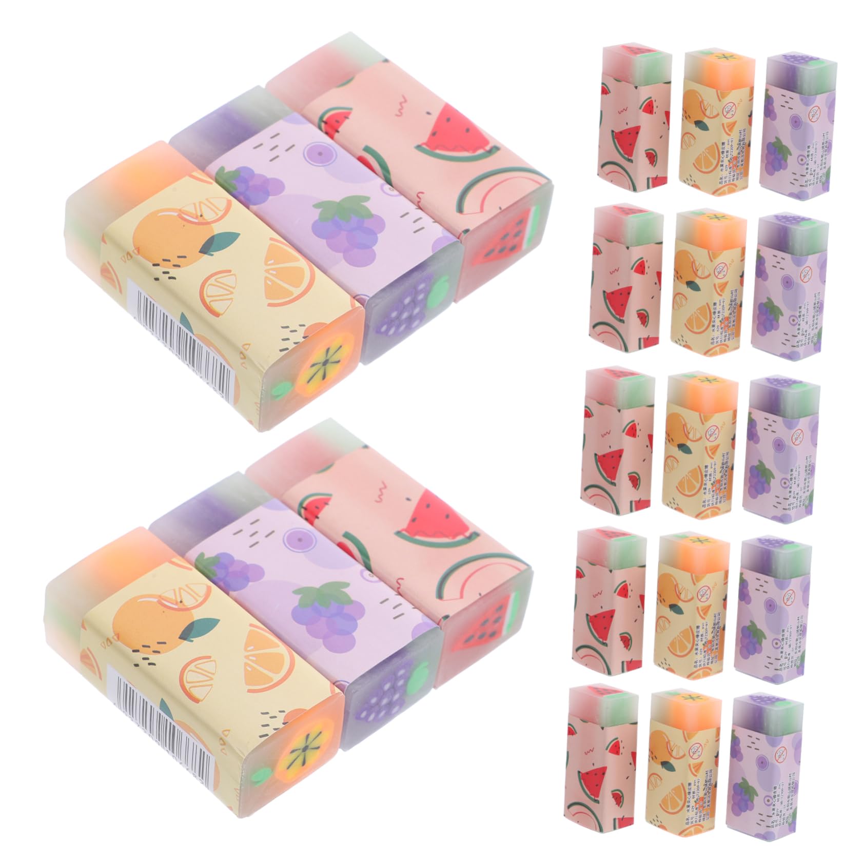 Gomme da Cancellare Frutta 36 Pezzi Gomma Profumata per Bambini | Mini Erasers, Fun School Supplies, Decorazioni Scuola, Forme Adorabili e Pratiche per Correzioni Rapide