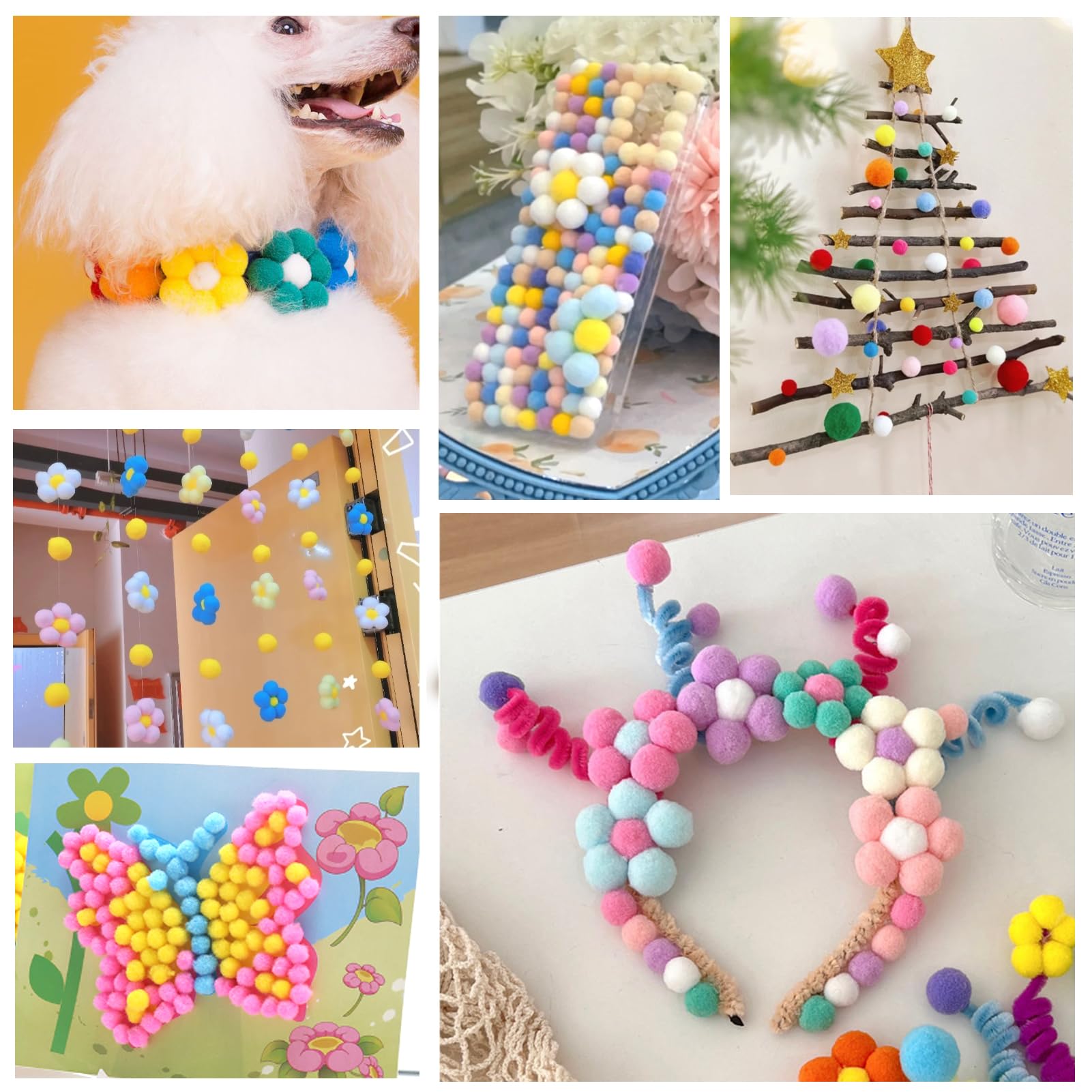小物 pompom Amazon.com: TOAOB 150pcs Large Pom Poms 1 Inch 10 Colors