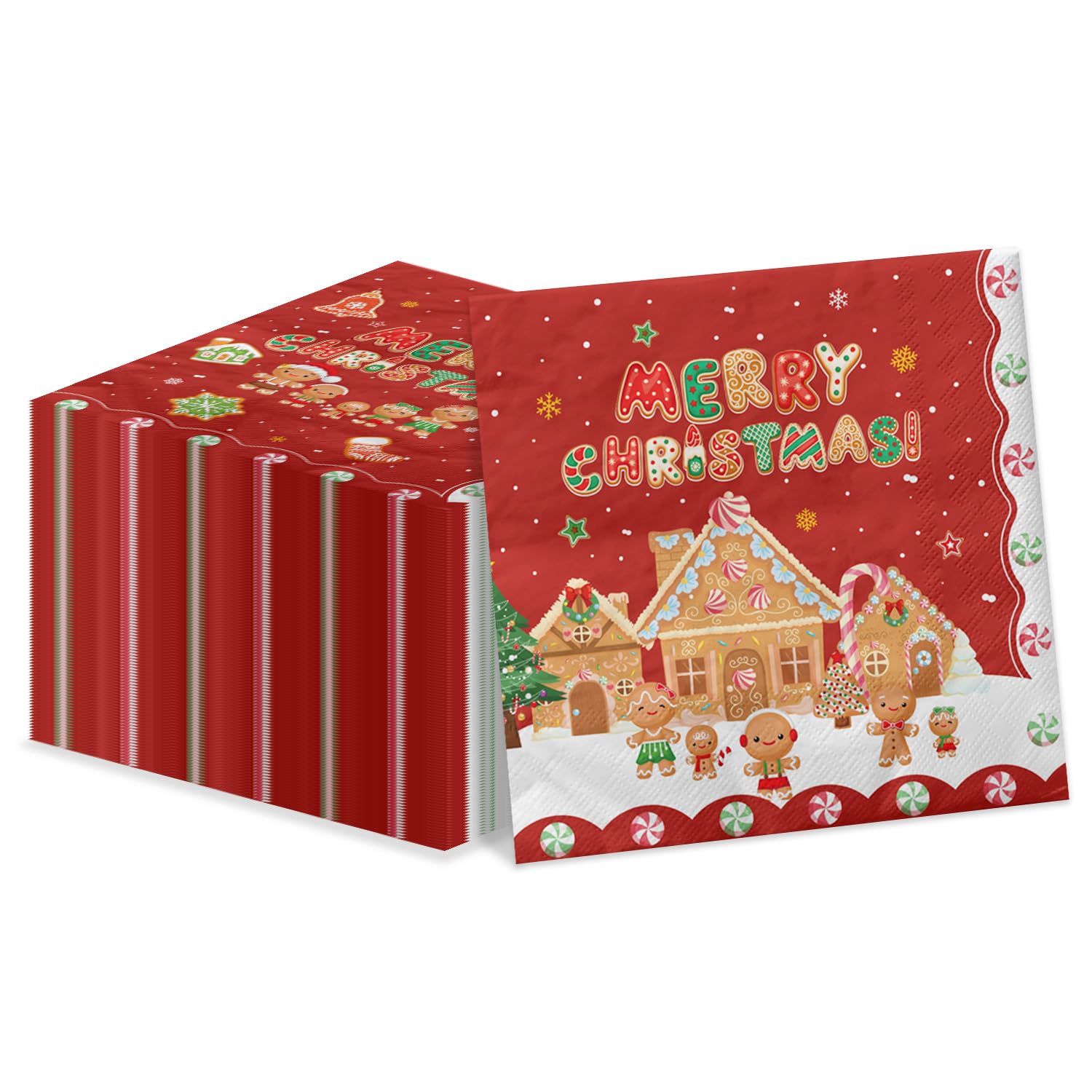 新品　SpickandSpan HOLIDAY Miller allinone Amazon.com: 100Pcs Christmas Gingerbread Napkins, 13 x 13inch