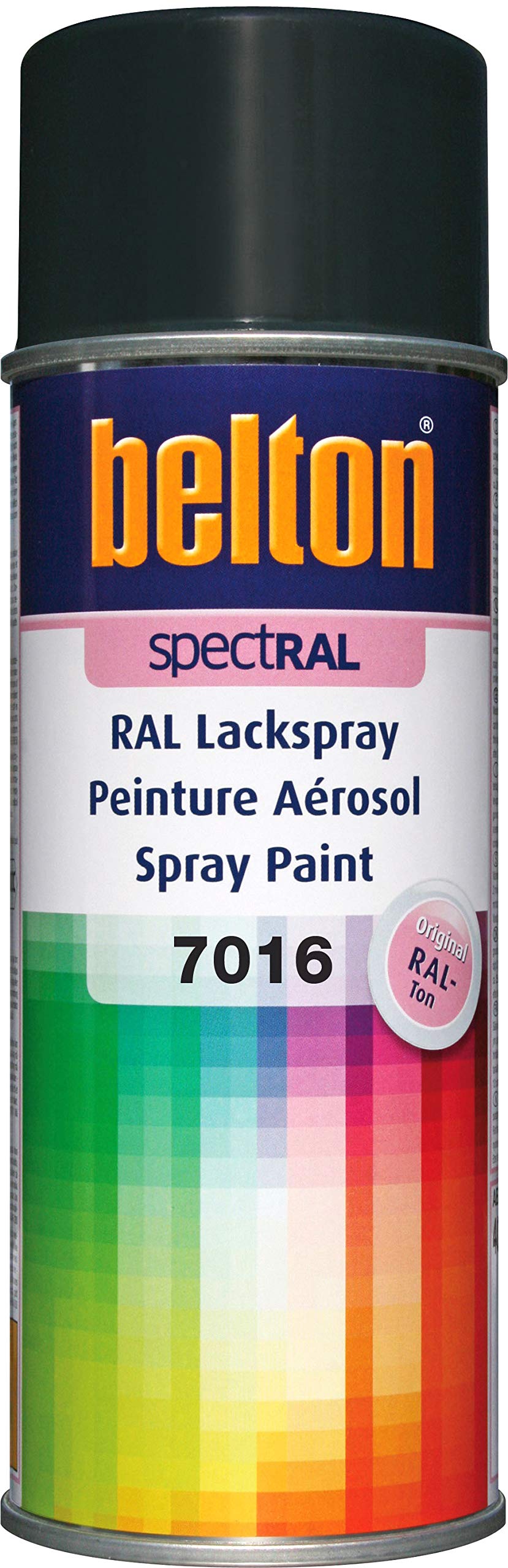 belton spectRAL Lackspray RAL 7016 anthrazitgrau, seidenglänzend, 400 ml - Profi-Qualität