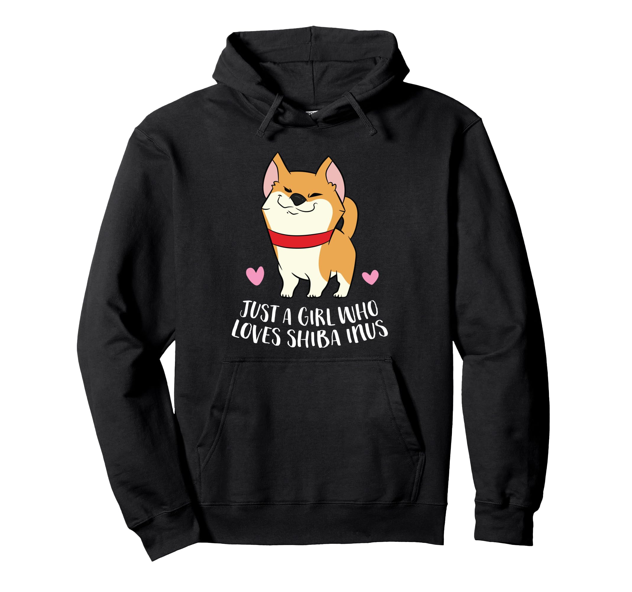 Just a Girl Who Loves Shiba Inus Pullover Hoodie, Black