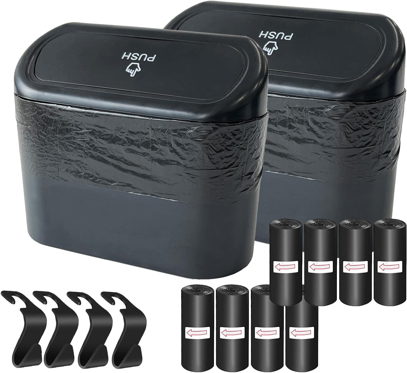 KMMOTORS Jopps Wastebasket Black Garbage Can Automotive