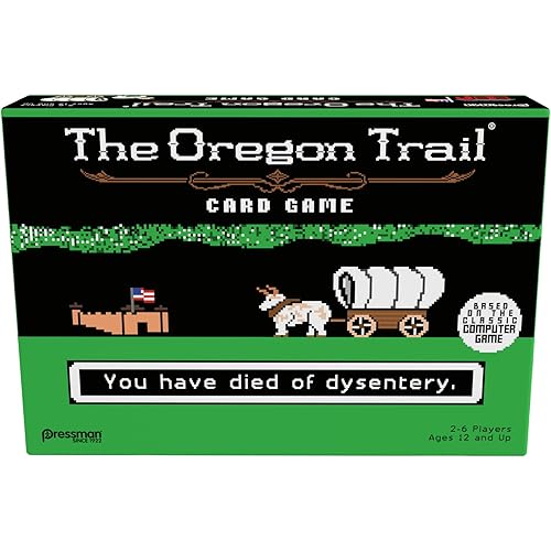 Pressman The Oregon Trail Card Game - Cooperative Gameplay Based on The Classic Computer Game, Ages 12 and Up, 2-6 Players
