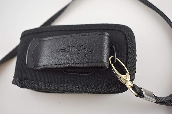 Around the Neck Hanging Open Top Padded Black Case with Safety Lanyard fits Nokia 3310 3g Phone
