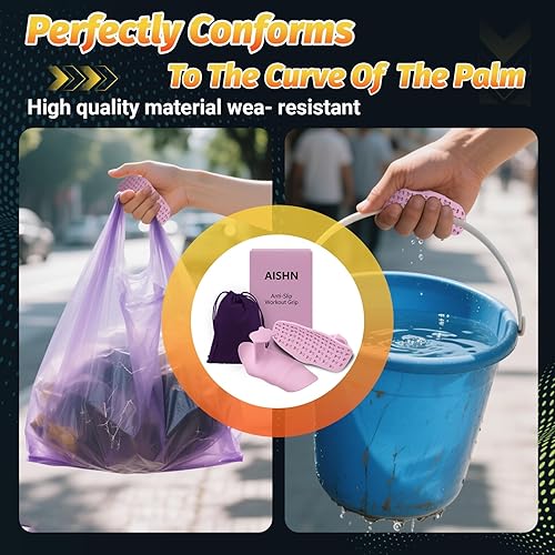 Miniatura 7 de 2 pcs Anti-Slip Silicone Rypt Grips for Men & Women, Hand Grip Gryp Weight Grip for Deadlifts Pull-Ups, Gym Grips, Lifting Grips for Weight Lifting,