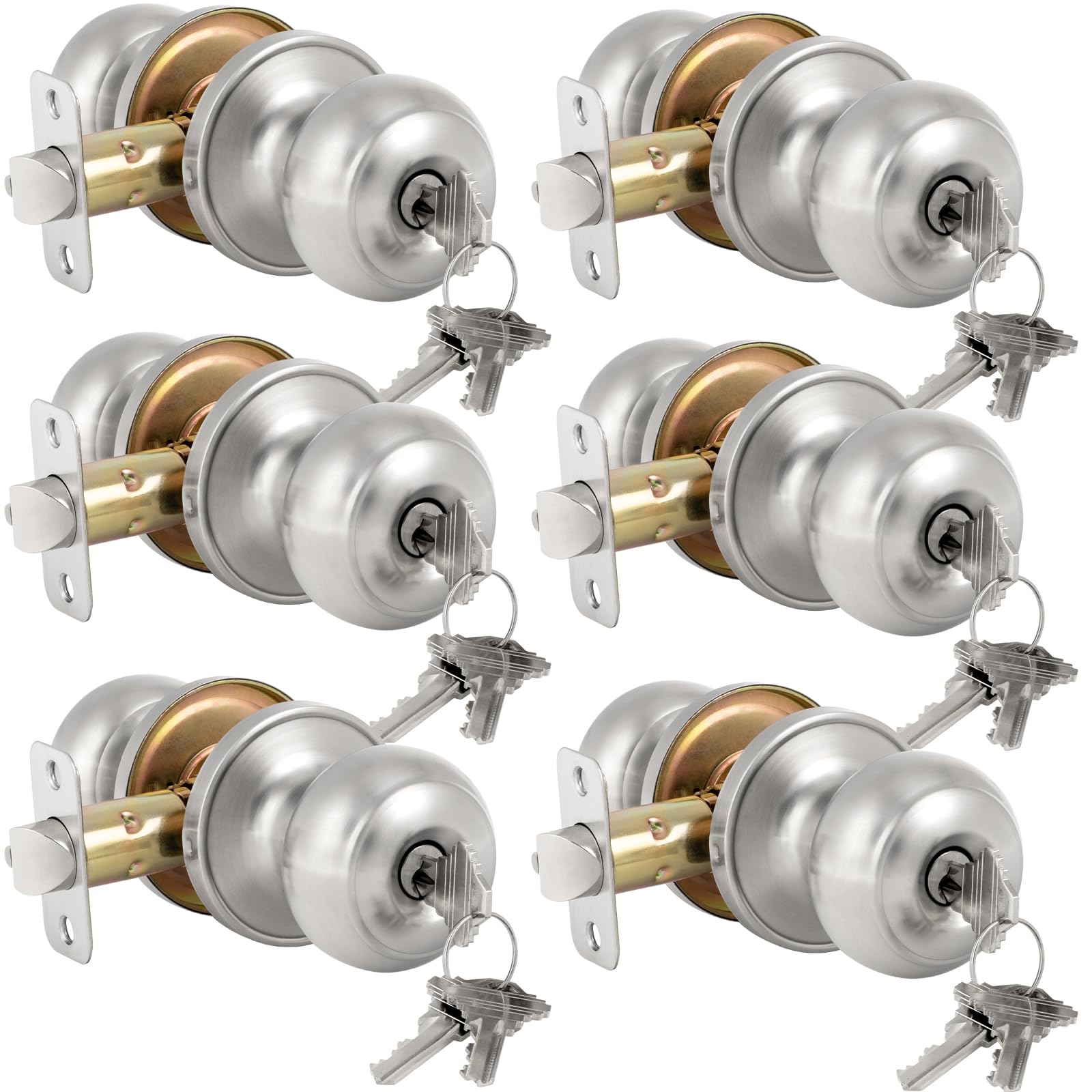 HOSOM 6 Pack Door Knob