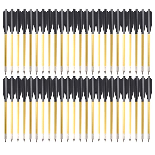 PMSM Aluminium Armbrust Pfeile mit Schlagschrauben, 50 bis 80 LBS für Jagd, Pistolenarmbrust,Armbrustbolzen, Präzisions-Zielscheibe, Bogenschießen