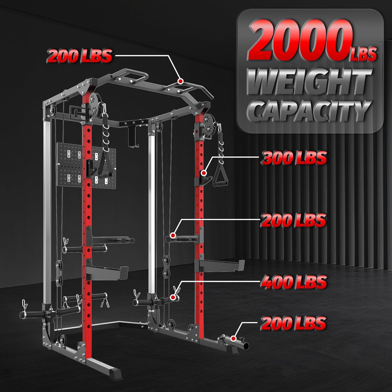 Power Cage, Multi-Function Squat Rack With Dual Independent ...