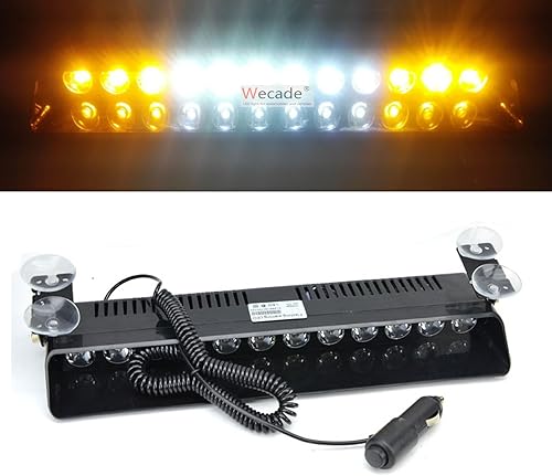 Juego de 12 luces LED Wecade de emergencia de 12 W para camión, luz estroboscópica para parabrisas y luz de aviso