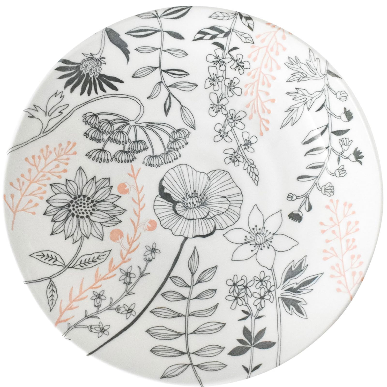 Mino Ware Flower Pattern Large Plate