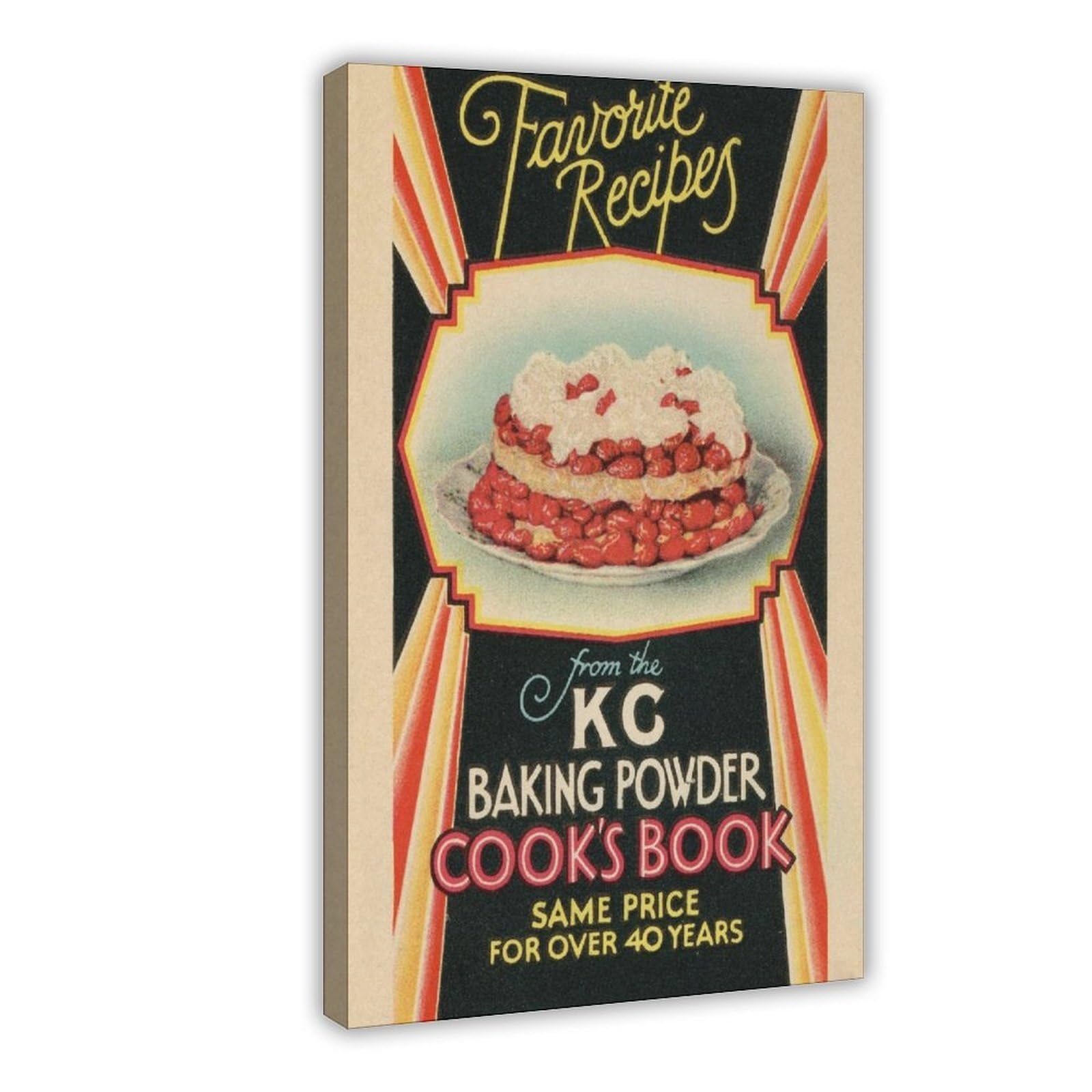 Vintage Kansas City Backpulver – Küchendekoration, Kunstdruck, Leinwandposter, Wandkunst, Dekordruck, Bild, Gemälde für Wohnzimmer, Schlafzimmer, Dekoration, 50,8 x 76,2 cm (L x B)