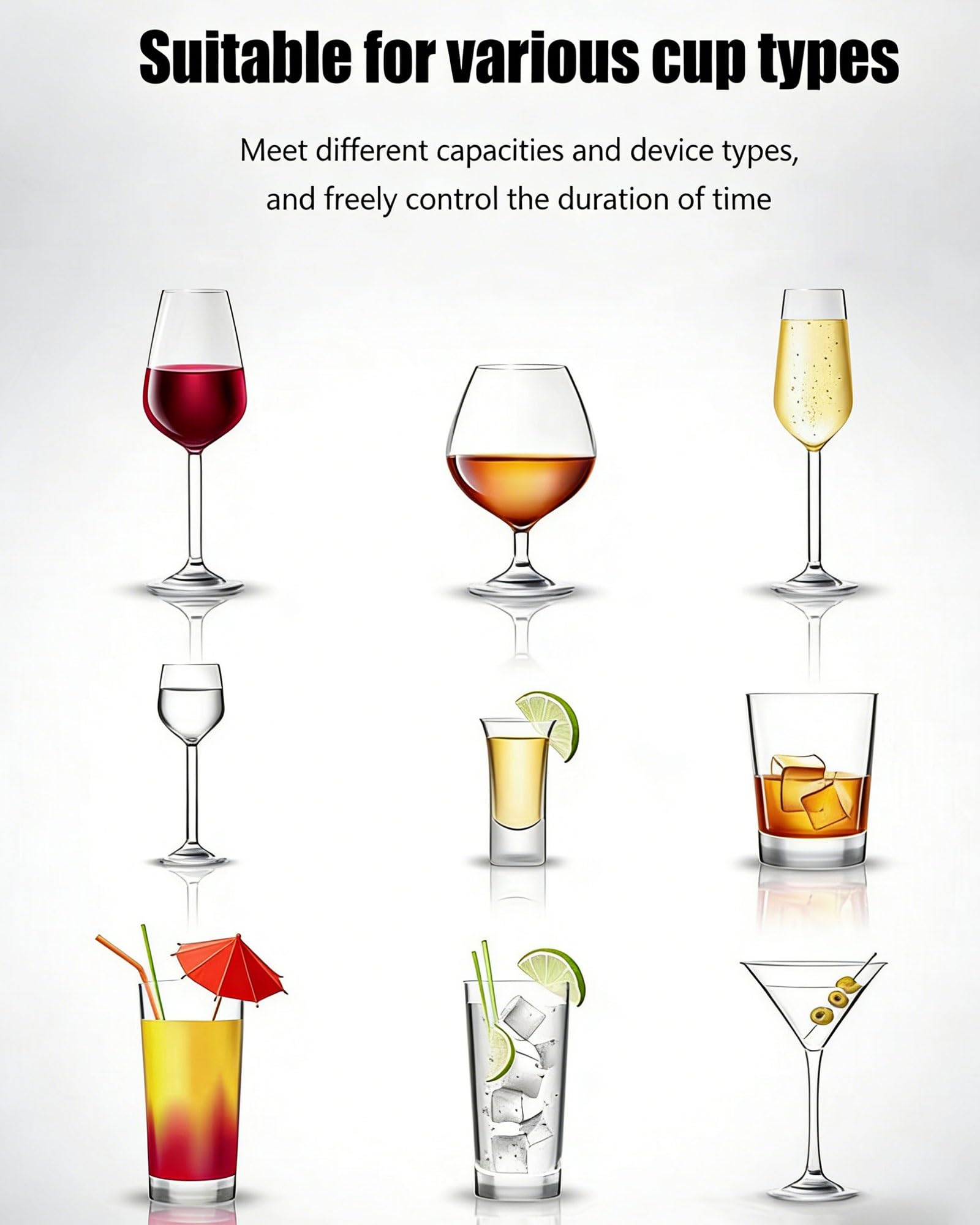 Enfriador de vidrio comercial, 8 segundos/taza, enfriador instantáneo de bebidas de acero inoxidable para copas de cóctel, bares, restaurantes, cócteles, cervezas