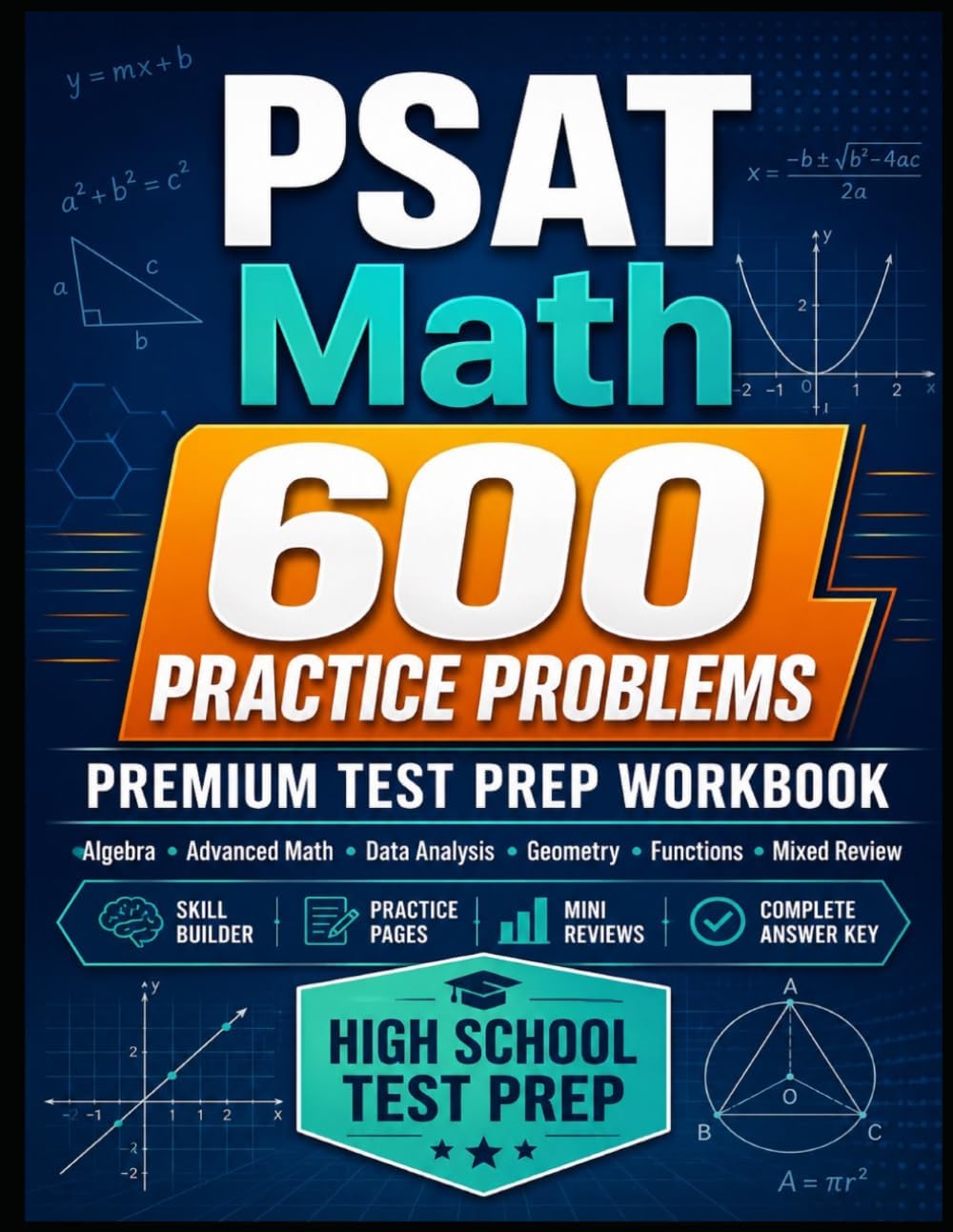 PSAT Math: 600 Practice Problems: Complete Test Prep Workbook · Full Answer Key · Ultimate Test Prep Series