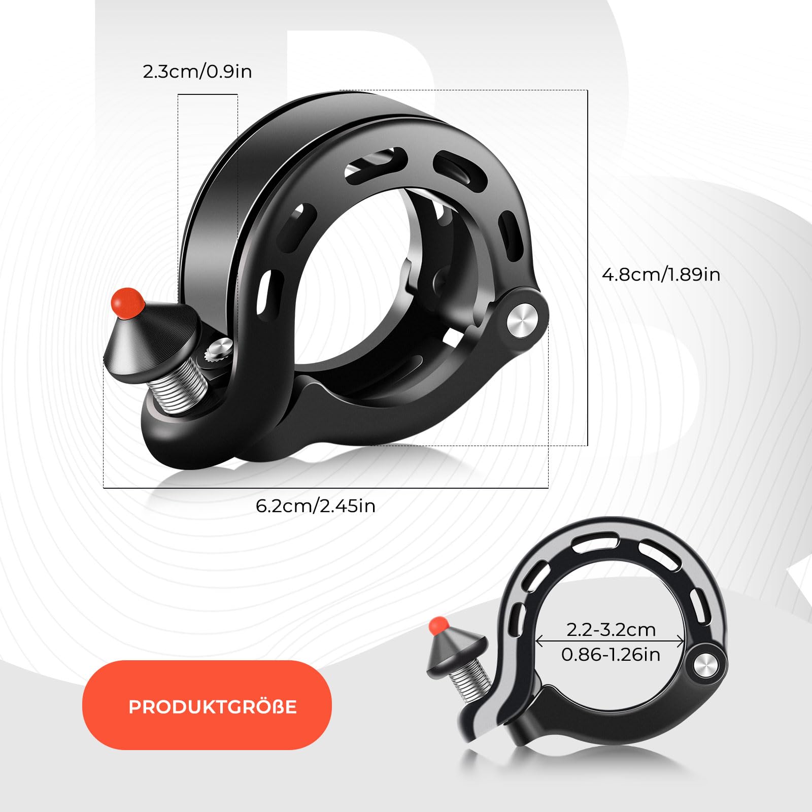 ROCKBROS Bike Bell Mini Bicycle Bell for Adult Kids 100 dB Bicycle Handlebar Bell with Loud and Crisp Sound for Road Mountain Bike Racing Bike Toddler Bike - Image 4