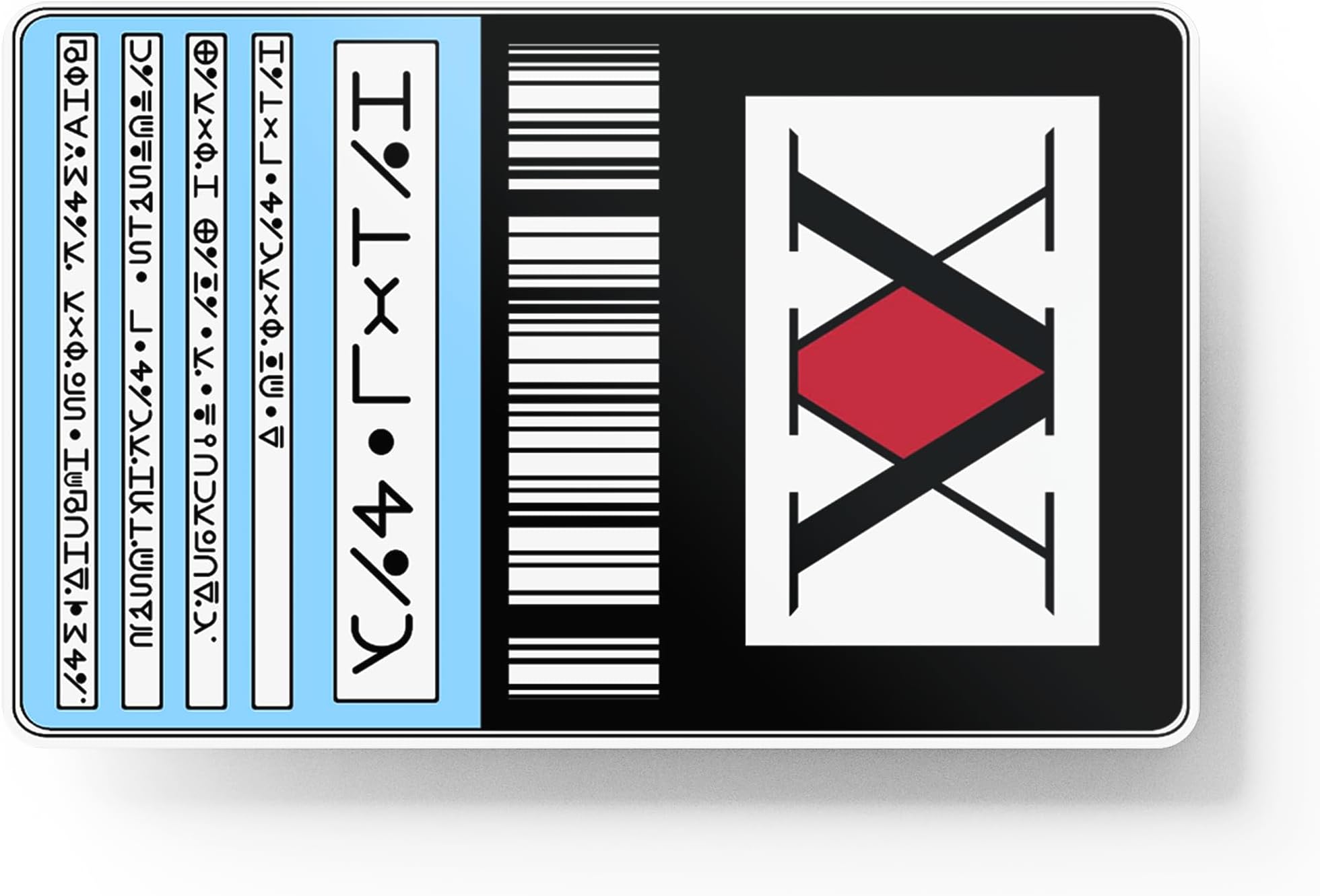 Credit Card Skin, Anime Hunter, 4 Pcs in 1 - Debit Card Skin, Bank, EBT, Metro, Key Card - Removable, Credit Card Sticker