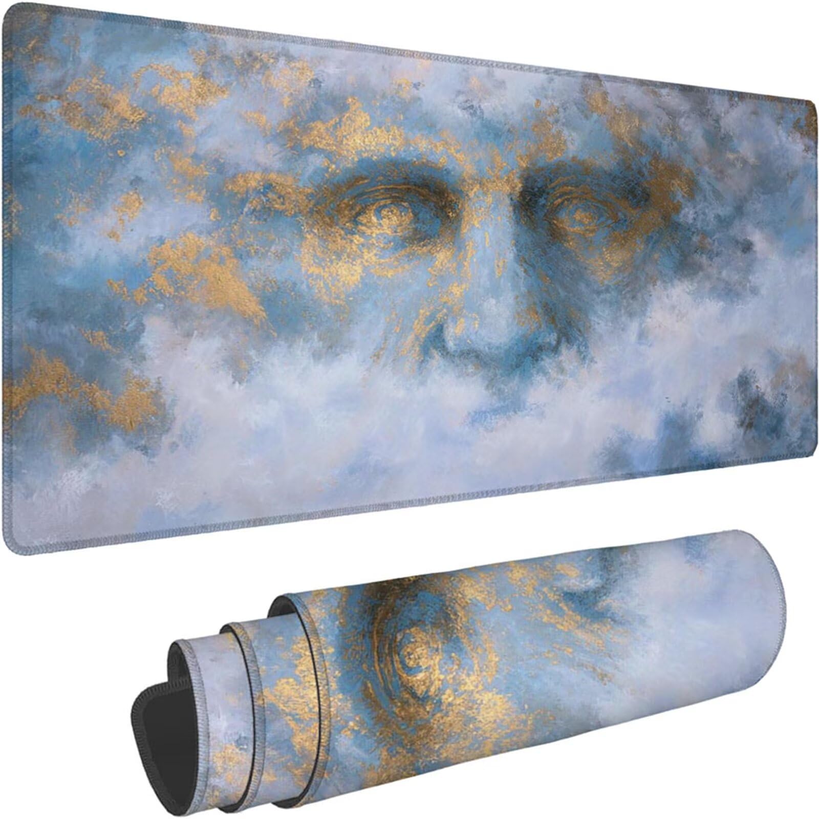 Gamingowa podkładka pod mysz 1200 x 600 x 3 mm, XXL, wodoszczelna, odporna na ścieranie, ze zszytymi krawędziami, figurka, podkładka na biurko, poprawia prędkość i precyzję, do laptopa, komputera