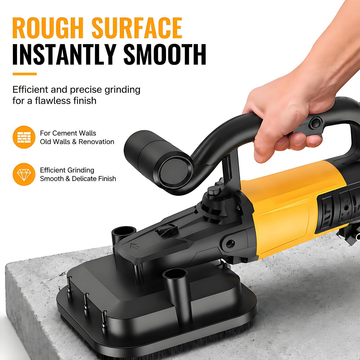 Levigatrice per Pavimenti in Cemento a 4 Teste da 3800 W con 6 velocità WithRod