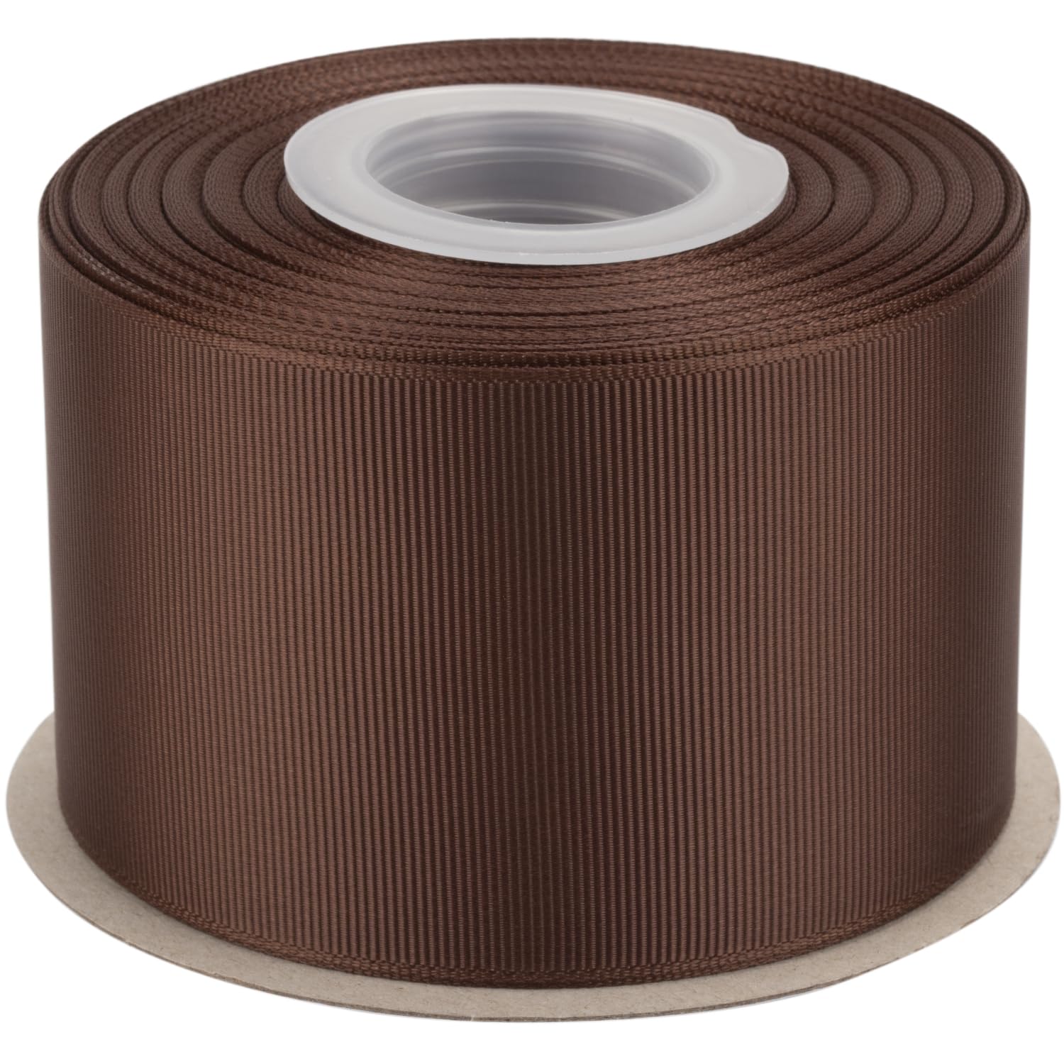 Ribbonitlux Grosgrain Ribbon 63mm x 22.5M Premium Polyester Craft Ribbon for Hair Bows, Gift Wrapping, Weddings & DIY Solid Brown(#850) 1 Roll