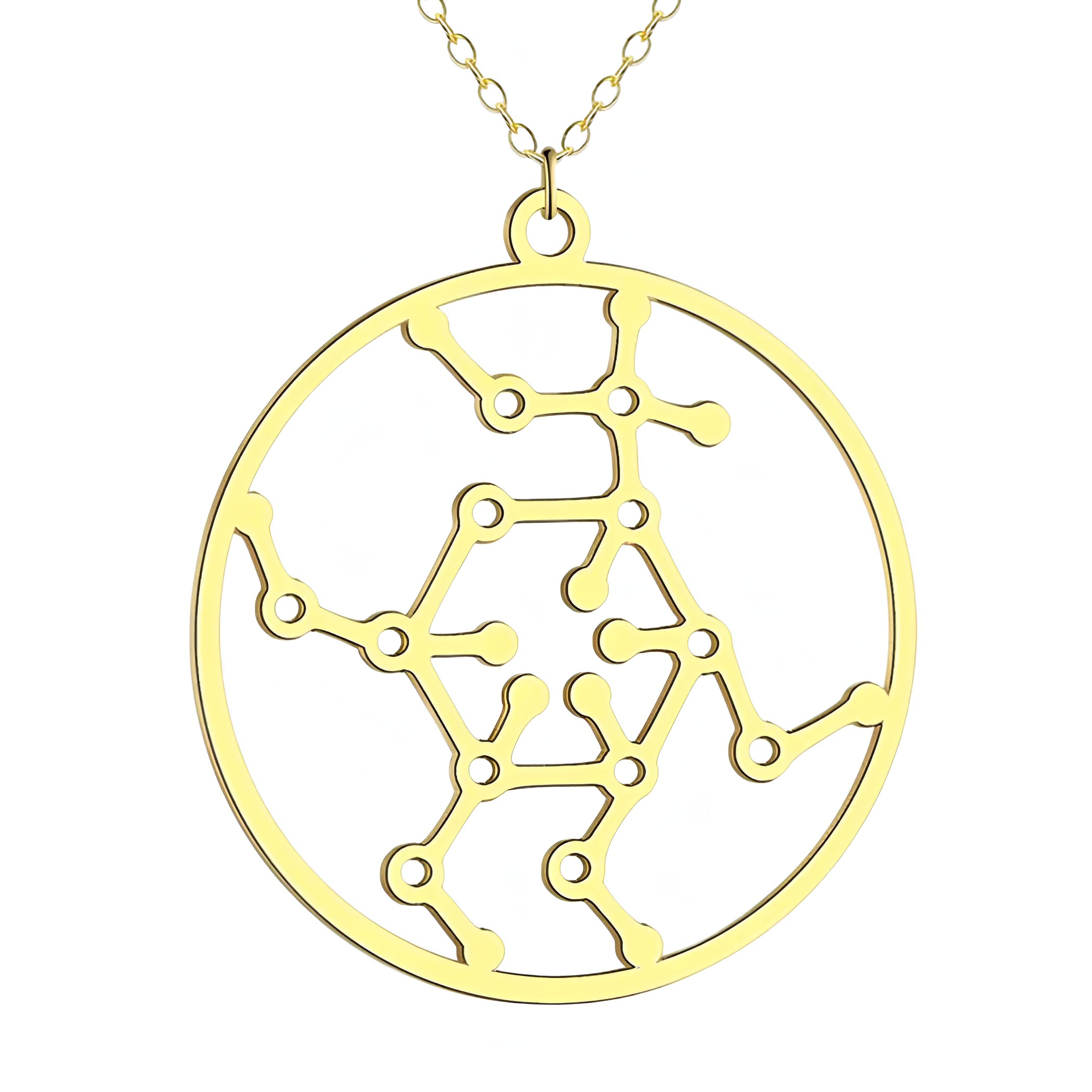Collier formule chimique et structure ADN, pendentif science ras du cou - 7