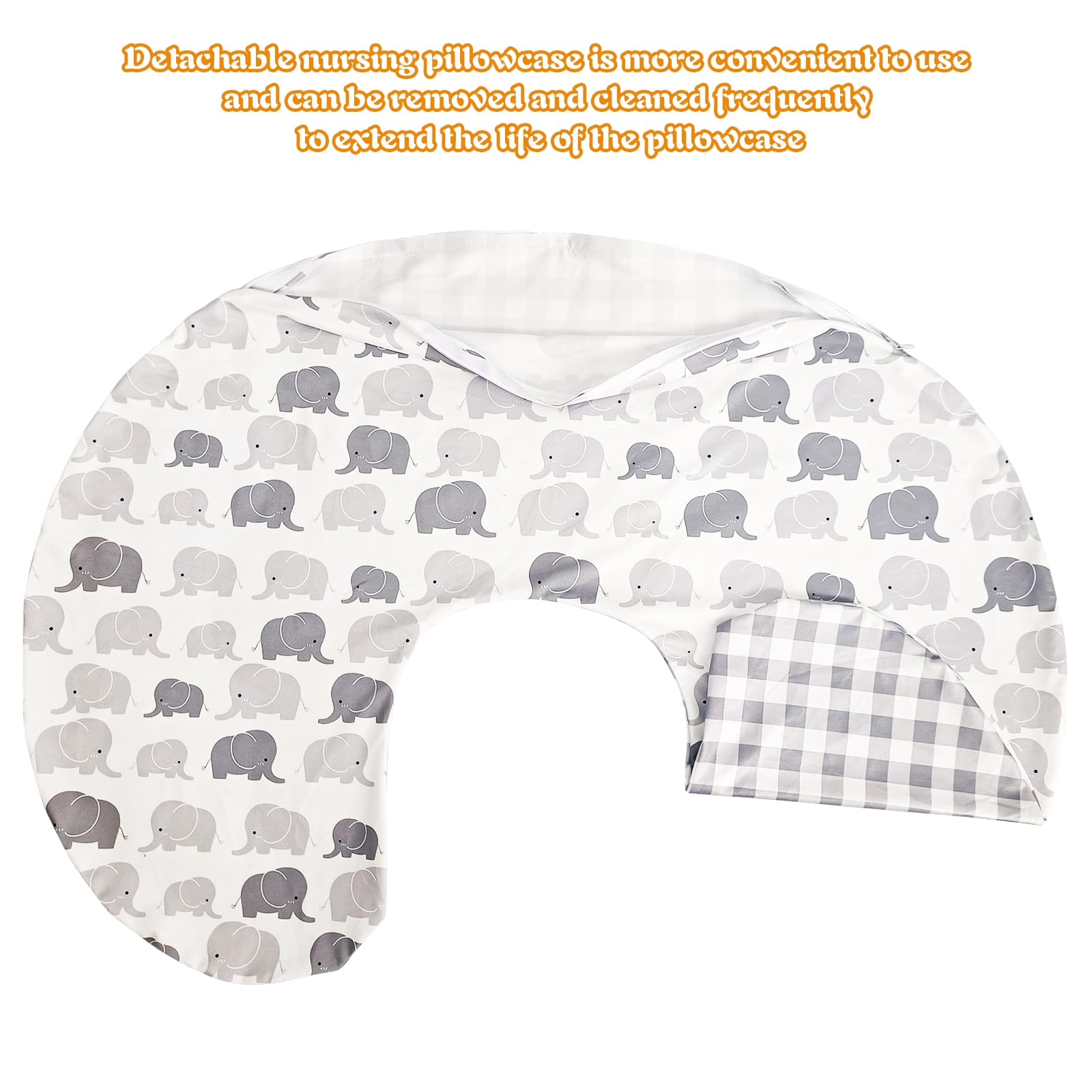 Funda para Almohada de Lactancia Winmany para Bebé, Removible, Almohadilla para Lactancia para Recién Nacido, Almohadilla de Lactancia Linda con Patrón para Niñas y Niños para Alimentación con Pecho y