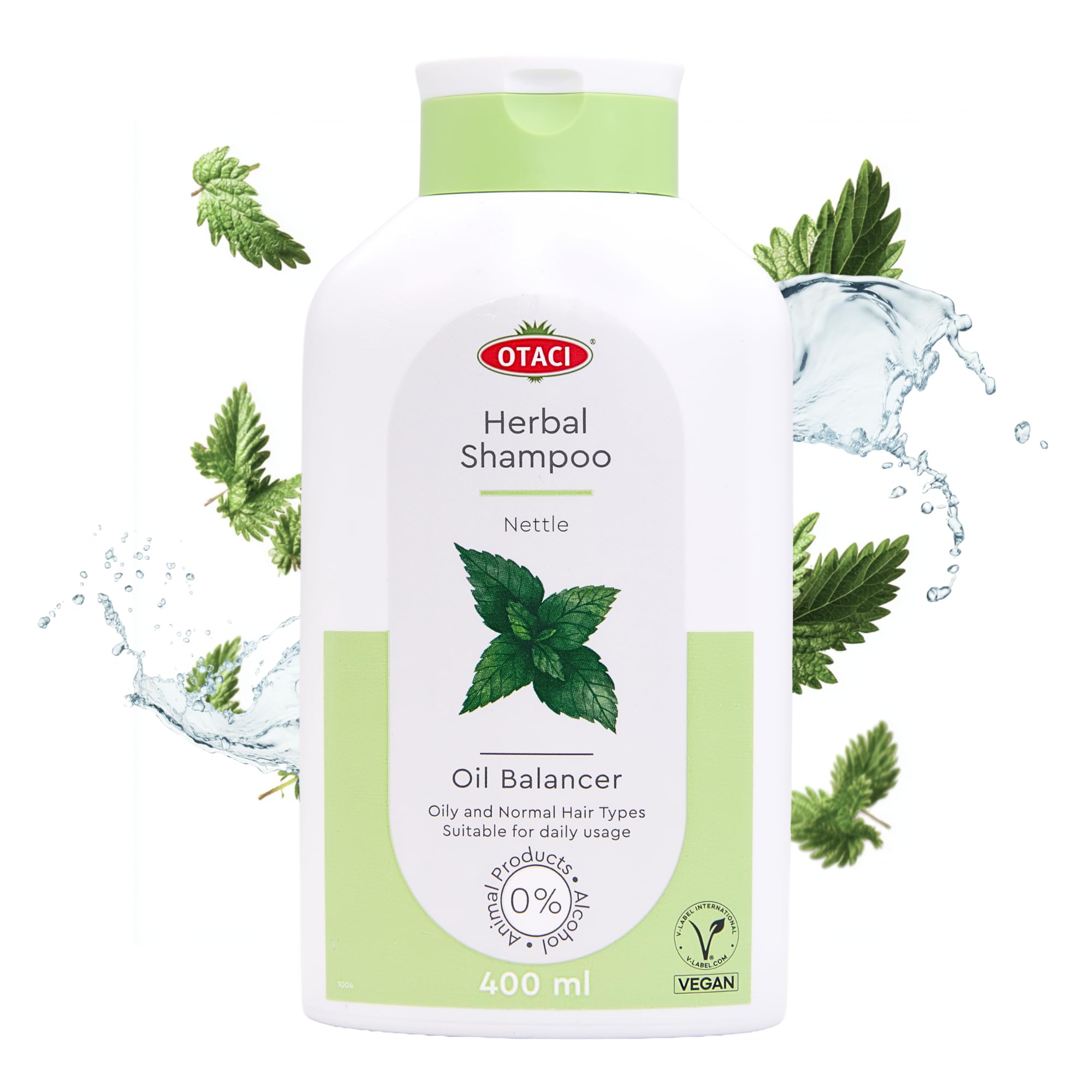 OTACI Oil Balancing Nettle Shampoo - Deep Cleansing for Oily Hair, Vegan & Cruelty-Free 13.5 oz