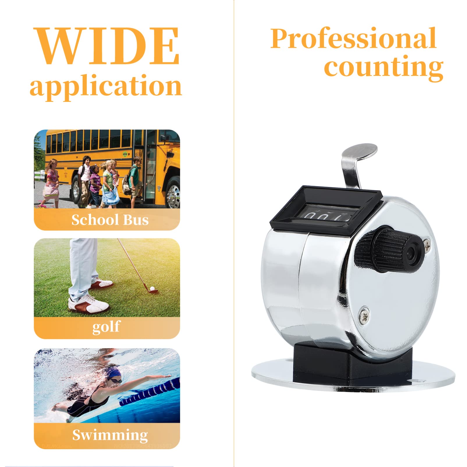 KESYOO 2 Pcs Handheld 4- Tally Counter - Dual Clicker Tool for Counting Rows Knitting or Lap Tracking Portable and Easy to Use for Accurate Counting