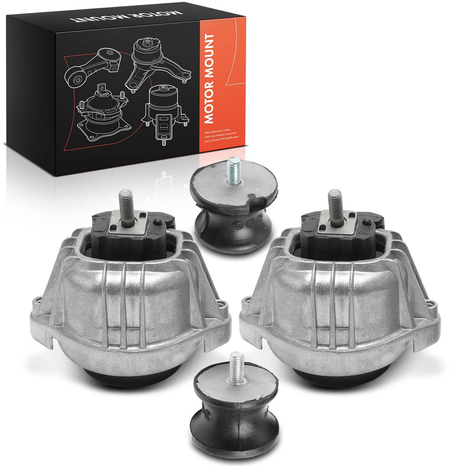 Frankberg Set di 4 supporti motore e cambio anteriori 6799331 | Compatibile con: Serie 1 Cabrio E88, Z4 R.o.a.d.s.t.e.r E89, Serie 1 Coupé E82, Serie 3 Coupé E92, Serie 3 Touring E91