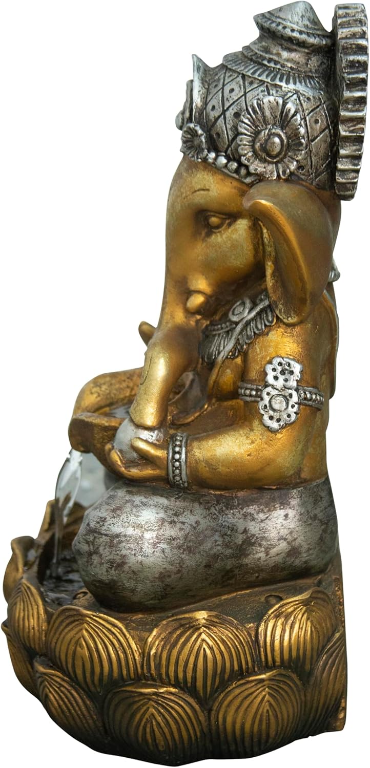Fountain-Tabletop Lord Ganesh Sculptural Fountain with WT LED