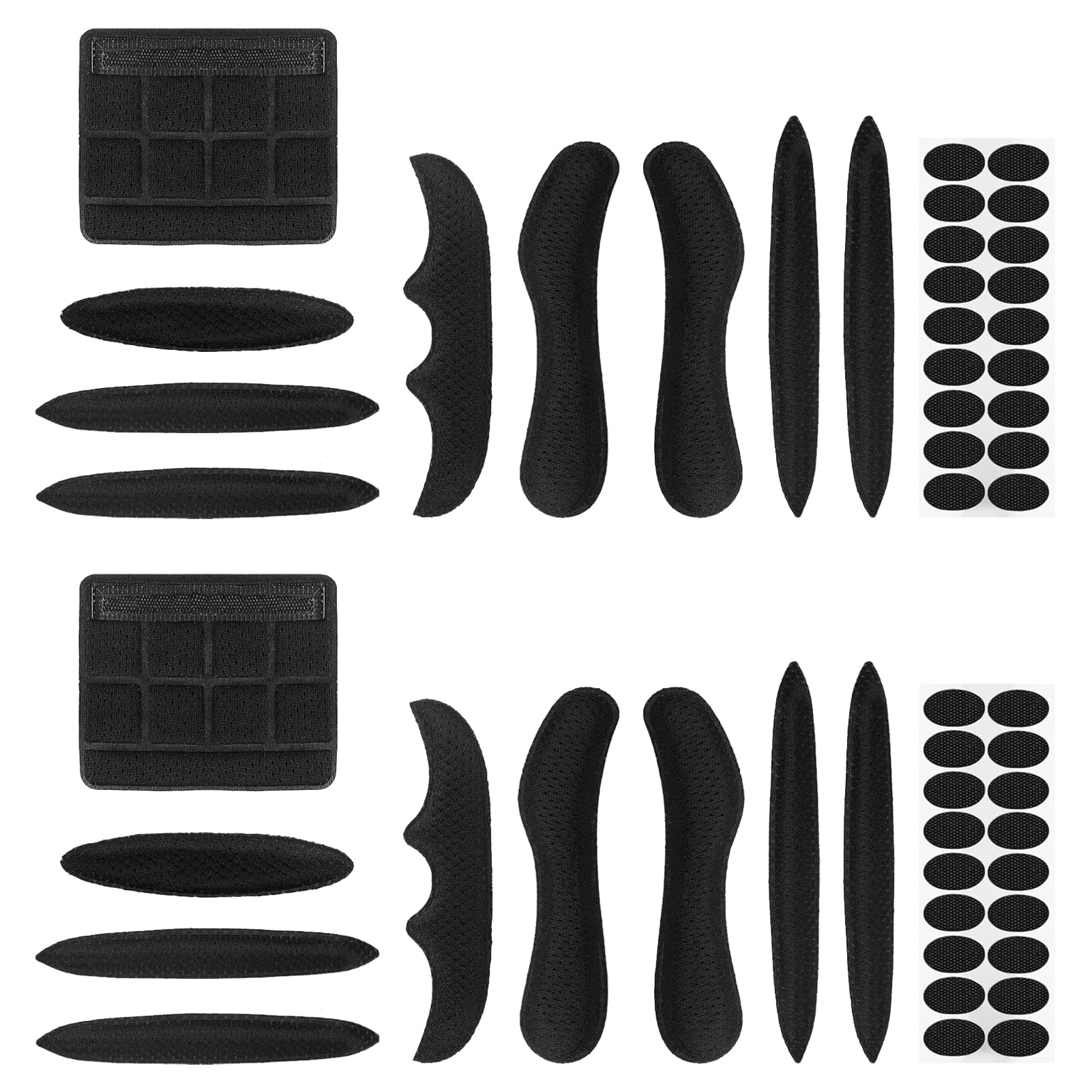2 Sets Helmet Padding Kit, Universal Bike Helmet Foam Inserts Pad for Bicycle and Motorcycle Helmets, Shock-Absorbing and Breathable Cushion Pads with Adhesive for Cycling, Racing and Sports Safety