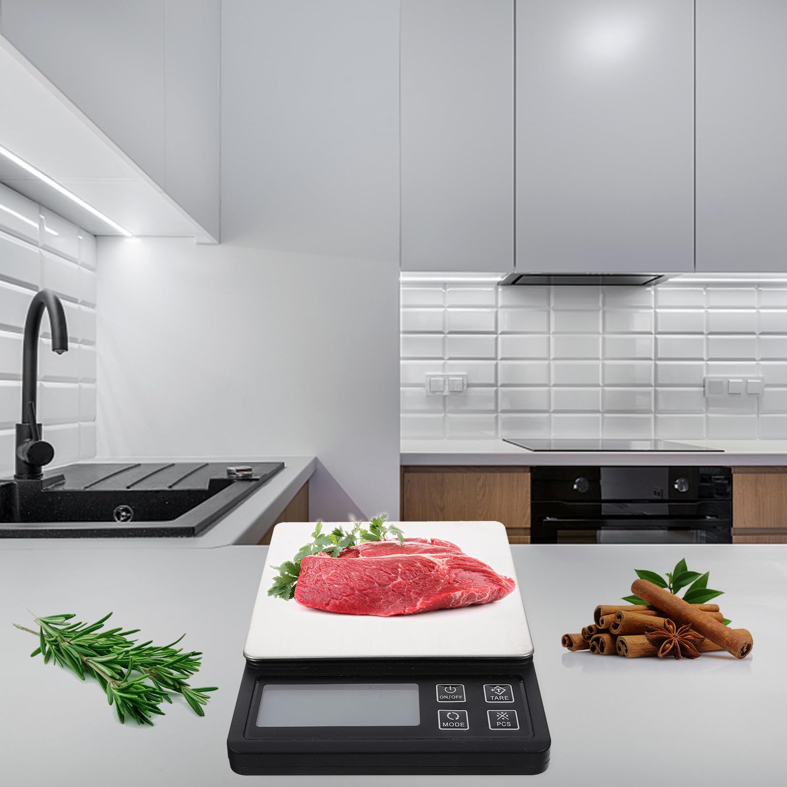Báscula Digital de Sobremesa para Cocina y Horneado, Mini Portátil