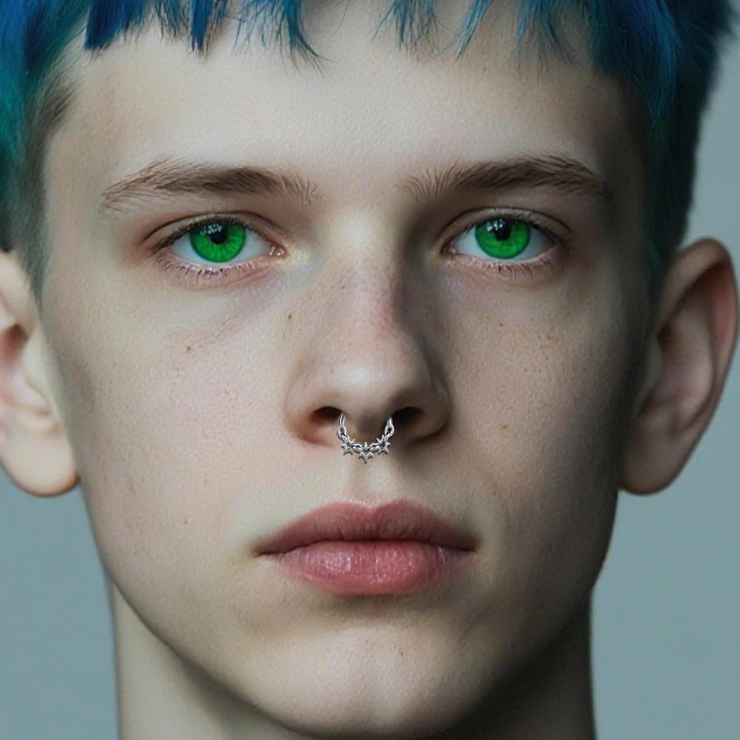 16G Septum Ring 8mm Hinged Segment Ring Hoop Daith Rook Conch Helix Tragus Nose Rings Surgical Steel Septum Clickers Ear Piercings Jewelry - Image 4