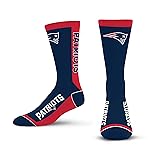 For Bare Feet NFL NEW ENGLAND PATRIOTS MVP Crew Sock Team Color Large