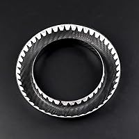 Vista 8 de AIRSPEED Adhesivo para panel de cambios de automóvil, cubierta de círculo, caja de cambios de fibra de carbono real, marco central, calcomanía