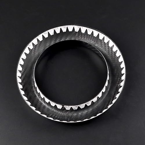 Miniatura 8 de AIRSPEED Adhesivo para panel de cambios de automóvil, cubierta de círculo, caja de cambios de fibra de carbono real, marco central, calcomanía