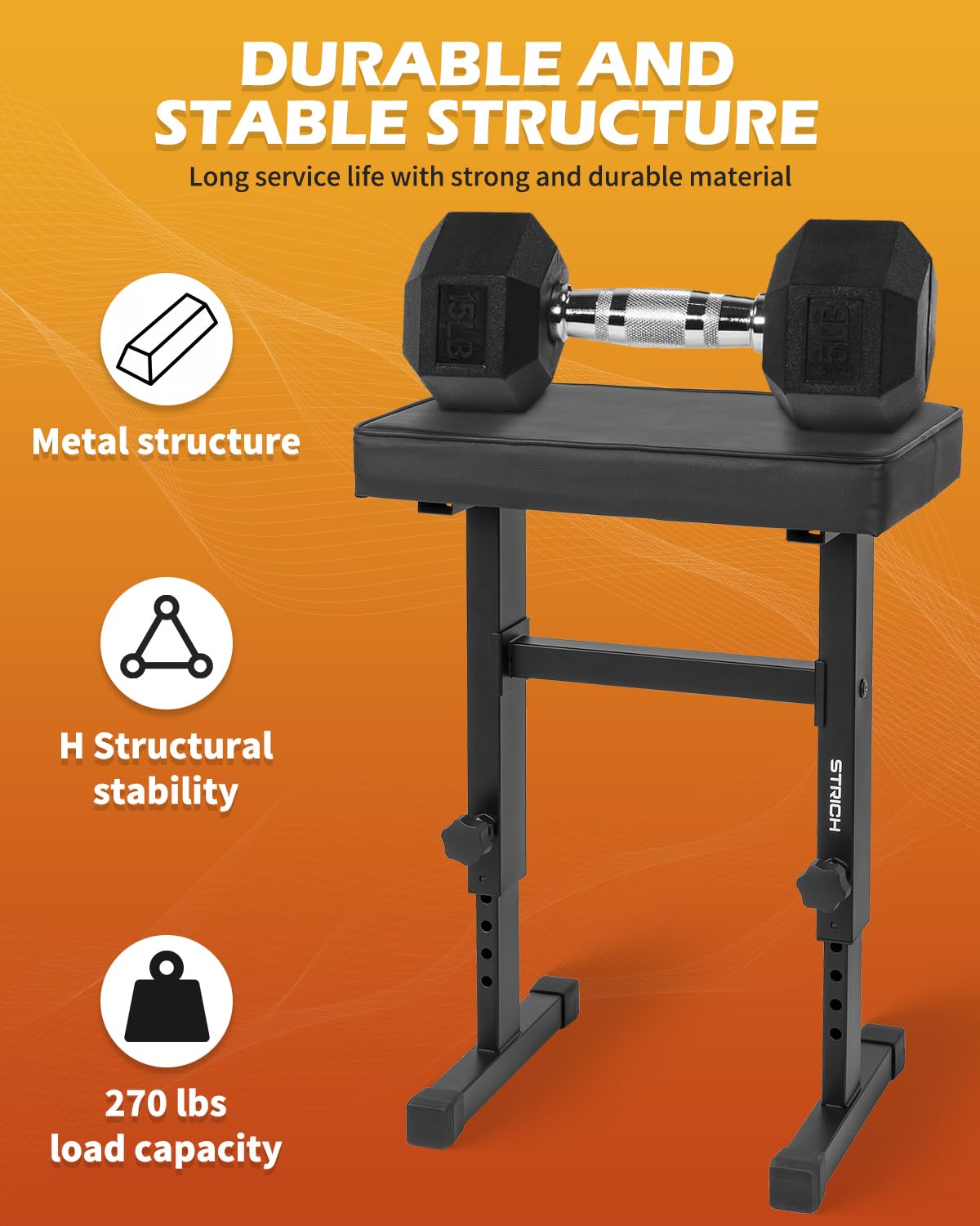 STRICH Sgabello regolabile per pianoforte, sedile per tastiera musicale, sgabello per pianoforte, sedia con cuscino imbottito per musicisti, nero, SPB-M50 (pelle PU)