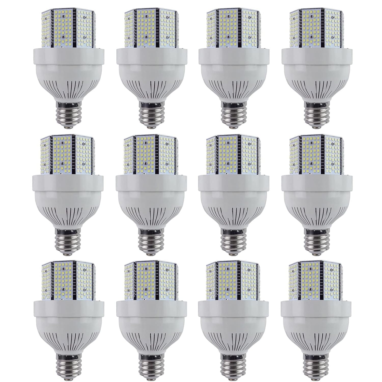 12pcs 85W 480Volt LED Corn Light Bulb E39 Cob Corn Light 3000K Daylight Garage Light for High Bay