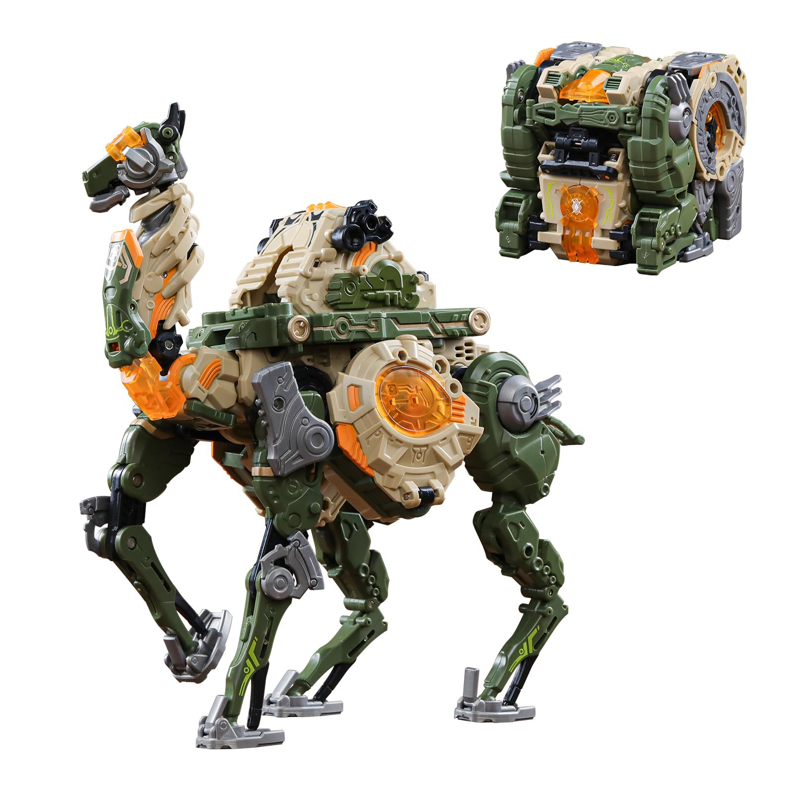 BEASTBOX 52TOYS BB-66 Kommando Deformation Toys Action Figure, Converting Toys in Mecha and Cube, Perfect Birthday Party Gift for Teens and Adults, Based on Lizard